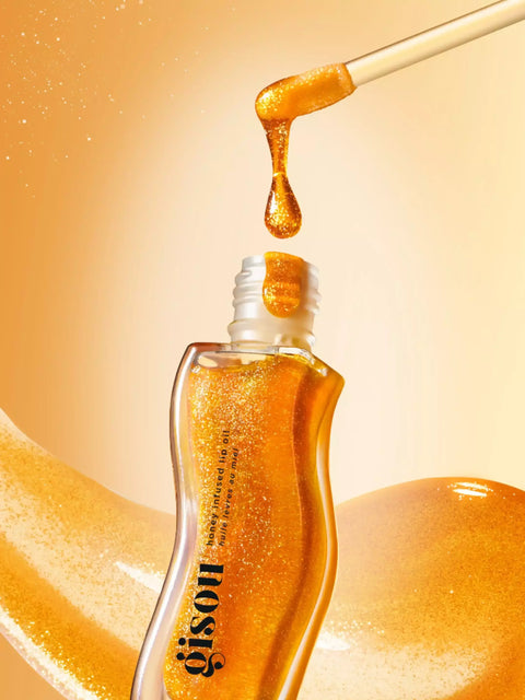Gisou Honey Infused Lip Oil Golden Shimmer Glow 8ml, image 3