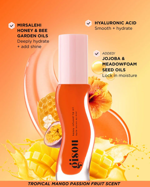 Gisou Honey Infused Lip Oil Tinted Mango Passion Punch, image 2