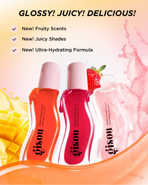 Gisou Honey Infused Lip Oil Tinted Strawberry Sorbet, image 6