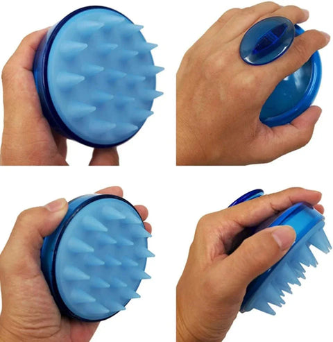 Hairiva Scalp Massager Silicone Brush, Blue, image 3