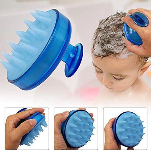 Hairiva Scalp Massager Silicone Brush, Blue, image 4