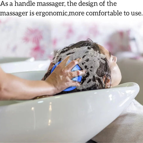 Hairiva Scalp Massager Silicone Brush, Blue, image 6