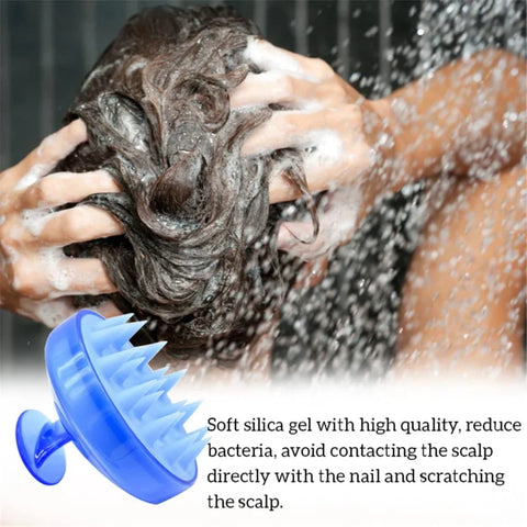 Hairiva Scalp Massager Silicone Brush, Blue, image 7