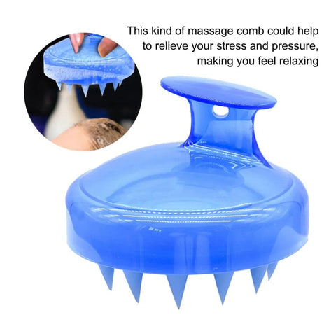 Hairiva Scalp Massager Silicone Brush, Blue, image 8