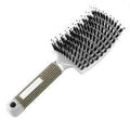 Hairiva White Hair Brush With Fiber