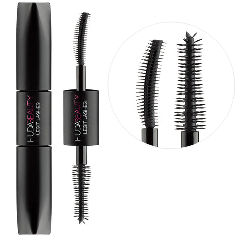 Huda Beauty Legit Lashes Double Ended Mini Mascara, Black