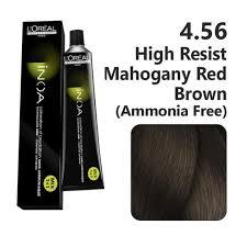 Inoa 4.56 Ammonia Free Hair Color, Mahogany Red Brown 60g