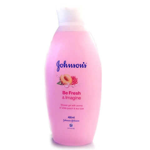 Johnson's be fresh and imagine shower gel white peach and tea rose 400ML