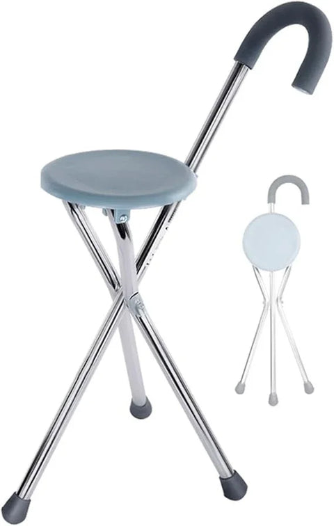 Jumbo Rich Folding Walking Cane With Seat