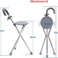 Jumbo Rich Folding Walking Cane With Seat, image 2
