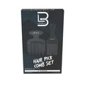 L3VEL3 Hair Pick Comb Set, 2 Pieces