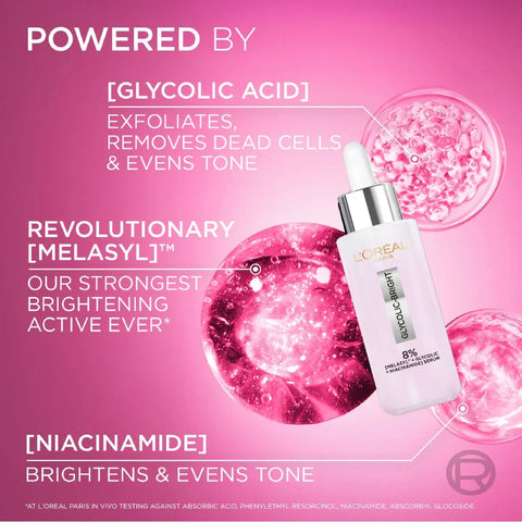 L'Oreal Glycolic Bright Face Serum 30ml, image 5