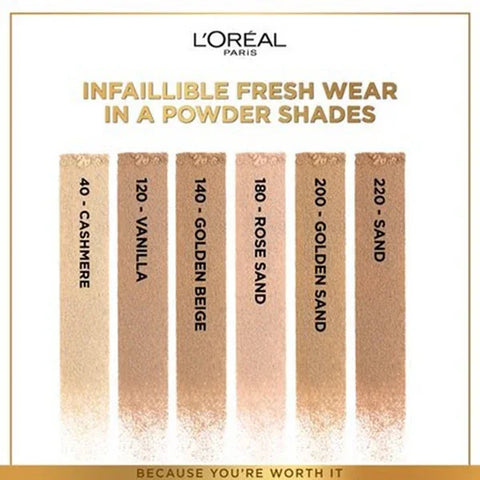 L'Oreal Infallible 24H Fresh Wear Foundation in a Powder, 180 Rose Sand, image 5