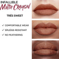 L'Oreal Paris Infallible Matte Lip Crayon, Tres Sweet, image 2