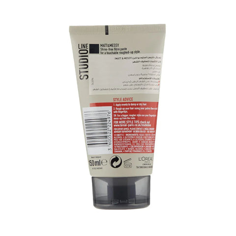 L'Oreal Studio Line Matt and Messy Fibre Paste 150ml, image 3