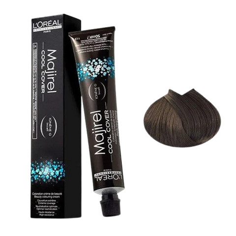Majirel Cool Cover 6.17 Ash Metallic Dark Blonde Hair Color 50ml