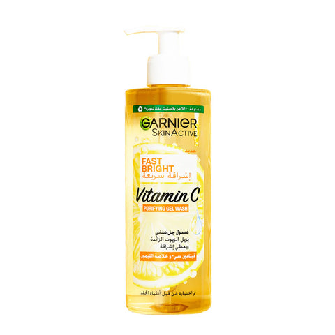 GARNIER Skin Active Fast Bright Vitamin C Purifying Gel Wash 400ML