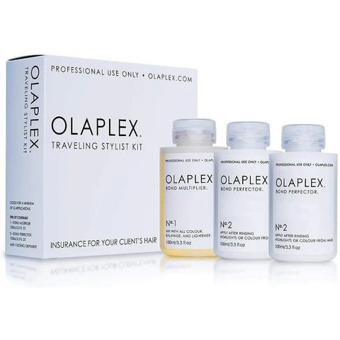 مجموعة تصفيف الشعر المتنقلة Olaplex رقم 1 ورقم 2