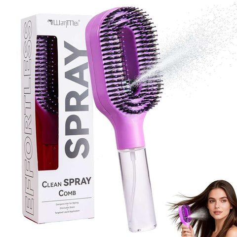 One-Click Spray Anti-Frizz Hair Brush