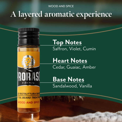 Proraso Hot Oil Beard Treatment Wood and Spice 4 x 17ml, image 3