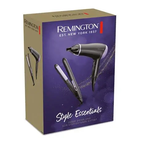 Remington Style Essentials Gift Set, Dryer D3010 and Straightener S1450