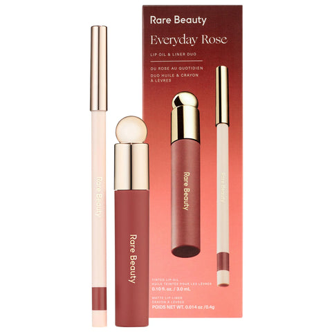 RARE BEAUTY EVERYDAY ROSE LIP OIL & LINER DUO