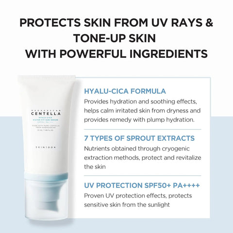 SKIN1004 Hyalu Cica Water Fit Sun Serum SPF50+, image 2