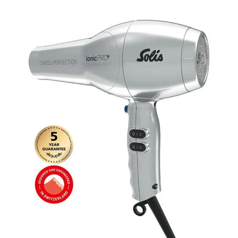 Solis Swiss Perfection 360 Ionic Pro Hair Dryer Silver