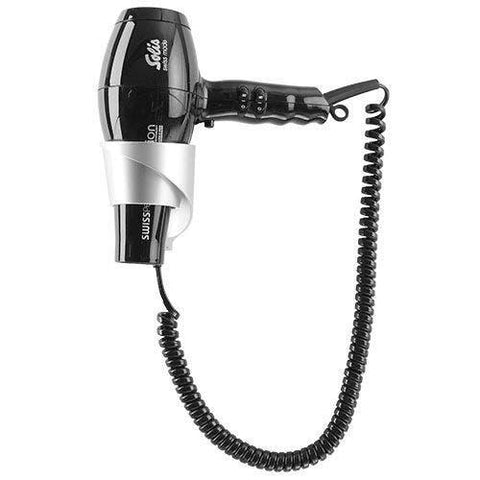 Solis Swiss Perfection Wall Mounted Hair Dryer Black Type 443