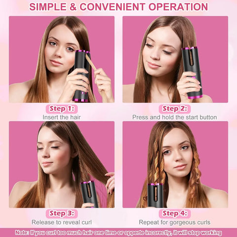 Style Pro Cordless Automatic Hair Curler, image 5
