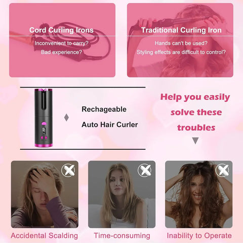 Style Pro Cordless Automatic Hair Curler, image 7