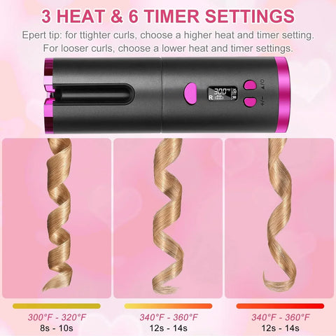 Style Pro Cordless Automatic Hair Curler, image 9