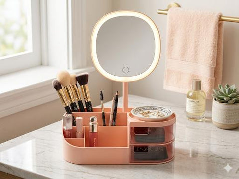 Vinty Makeup Vanity Stand with Mirror, image 2