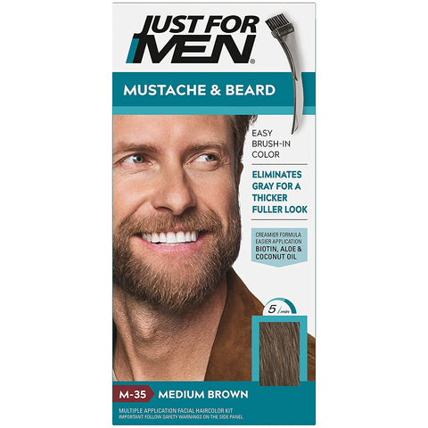 Just For Men M35 Medium Brown E1110 - Moustache & Beard