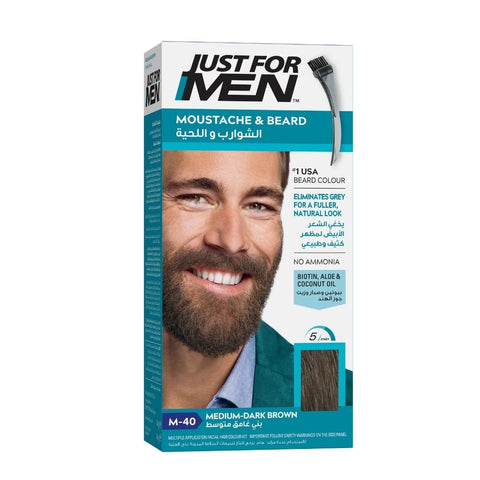 Just For Men M40 بني غامق متوسط ​​E1112 - شارب ولحية 