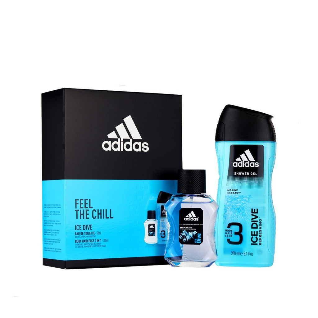 Adidas Ice Dive Coffret Feel The Chill Homme Eau De Toilette 100 Ml + Shower Gel 250Ml - IZZAT DAOUK Lebanon