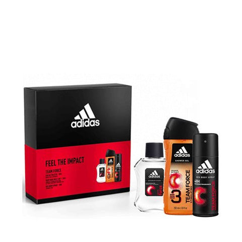 Adidas Team Force Coffret Feel The Impact Homme Eau De Toilette 100 Ml + Deodorant 150Ml + Shower Gel 250Ml - IZZAT DAOUK Lebanon