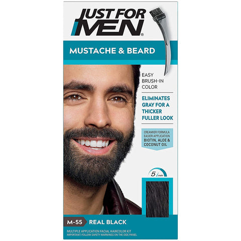 Just For Men M55 Real Black E1120 - شارب ولحية 