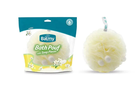 Balmy Bath Pouf with Jasmine Soap