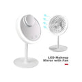 Beauty Glam Mirror with Fan and Light 5x