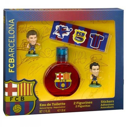 Disney FCBarcelona Eau De Toilette 50ml + Messi and Xavi Figure + Stickers Gift Set - IZZAT DAOUK Lebanon