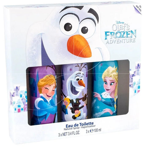 Disney Olaf's Frozen Adventure Eau de Toilette Gift Set, 3 x 100ml
