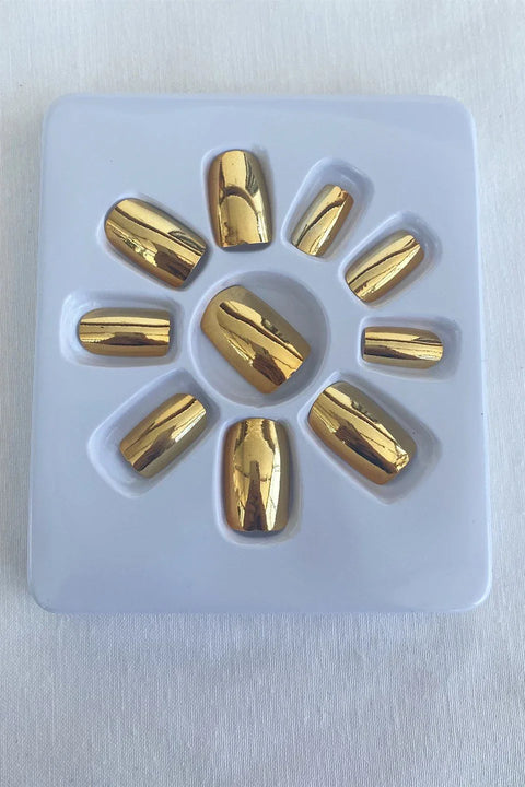 Dr Schmidt Runway Style Gold Mirror Nails