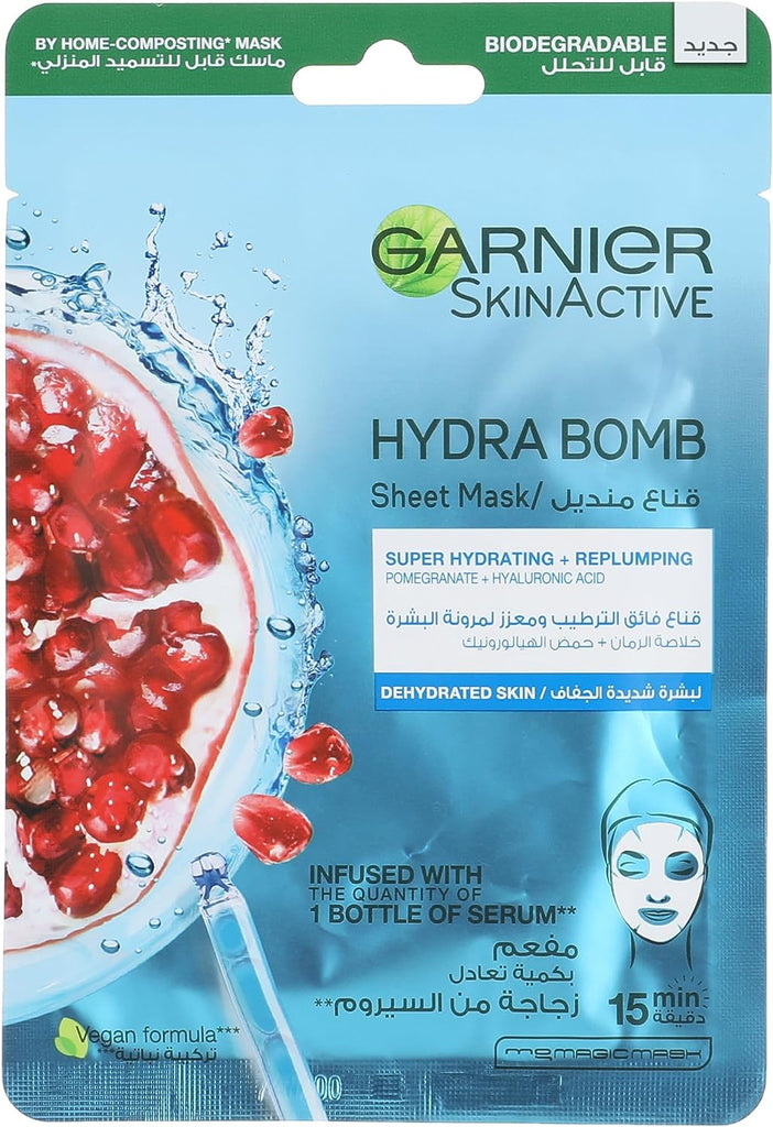 Garnier Moisturizing Hydra Bomb Tissue Mask With Pomegranate - IZZAT DAOUK Lebanon