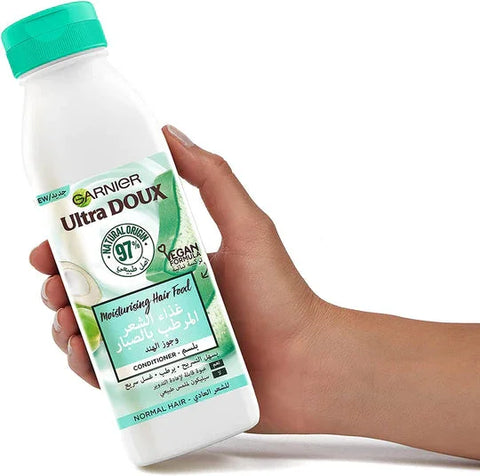 Garnier Ultra Doux Hair Food Aloe Vera and Coconut Conditioner 350ml, image 2