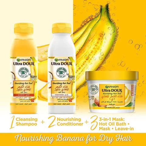 Garnier Ultra Doux Hair Food Banana and Shea Shampoo 350ml, image 4