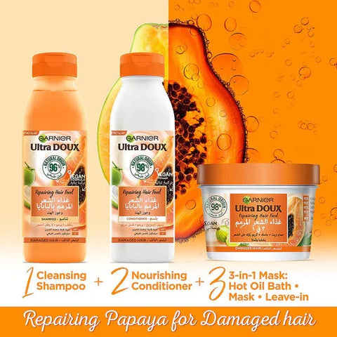 Garnier Ultra Doux Hair Food Papaya and Amla Conditioner 350ml, image 4