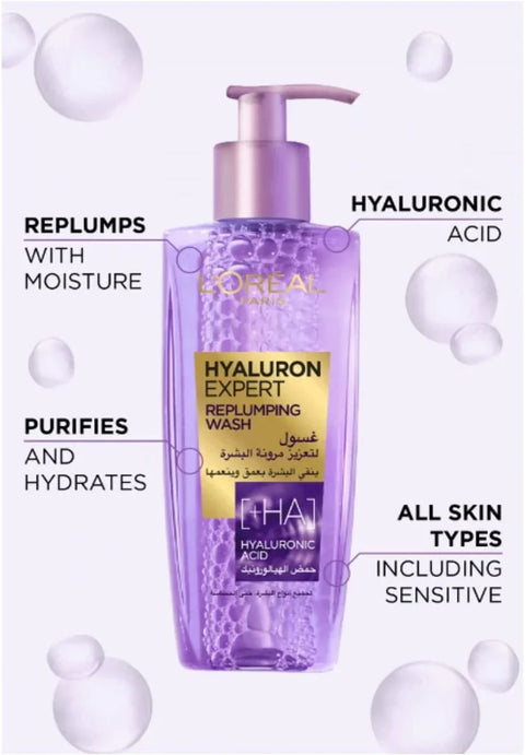 L'Oreal Paris Hyaluron Expert Replumping Face Wash 200ml, image 3
