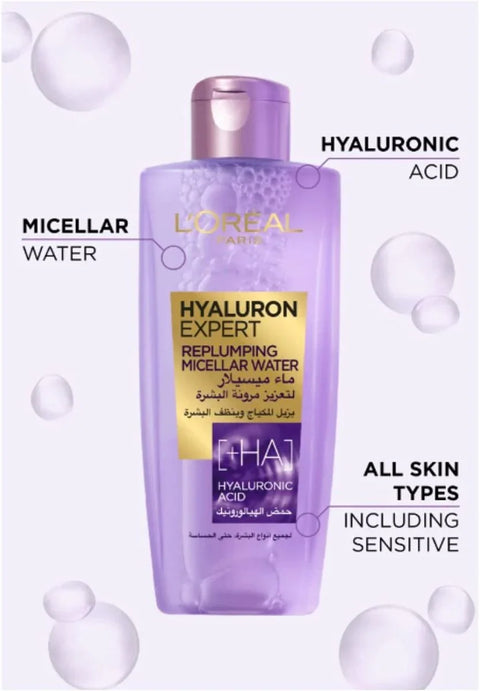 L'Oreal Paris Hyaluron Expert Replumping Micellar Water 200ml, image 2