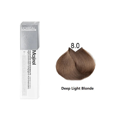 Majirel 8.0 Deep Light Blonde Hair Color 50ml